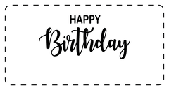 Set 60 bảng giấy-HPBD (happy birthday) hình chữ nhật (chữ happy ở trên và birthday ở dưới).