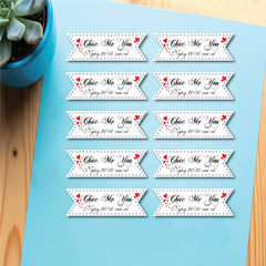 Set 60 thẻ giấy MÀU TRẮNG -  Chúc mừng MẸ YÊU 20-10 vui vẻ.