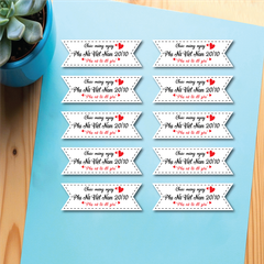 Set 60 thẻ giấy MÀU TRẮNG - Chúc mừng ngày Phụ nữ VN 20-10.