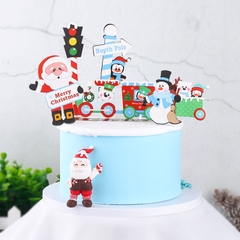 Combo 10 set giấy NOEL M19 (ông già noel-đoàn xe và hàng rào nâu) (5 túi).
