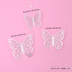 Set 12 bướm MÀU BẠC mới-M1.