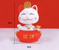 Tượng Mèo ngồi hũ đỏ.