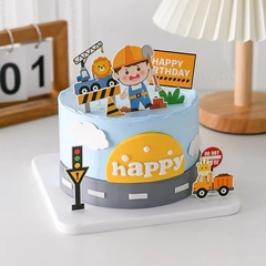 Combo 2 set em bé-xe cẩu-biển báo.