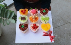 Set 50 Ly pudding trái tim không nắp (GD7745 - 150ml).