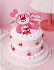 Combo 2 set giấy gấu Dâu HPBD mẫu to.