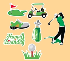 Combo 2 set giấy chủ đề Golf.