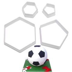 Set 4 khuôn nhấn hình LỤC GIÁC (nhựa).