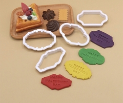 Set khuôn nhấn tạo BẢNG, BIỂN 4 chi tiết (MẪU 2).