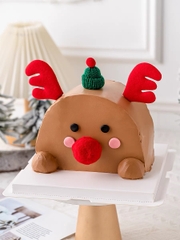 Set cắm Noel vải 3 chi tiết (sừng nai đỏ và cục bông) (MẪU 2).