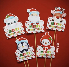 Combo 50 bảng chữ Merry Christmas (noel) tuần lộc và chim cánh cụt3029 (5 túi).
