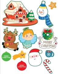 Combo 10 set giấy NOEL M22 (bé thiên thần-tuần lộc-ngôi nhà) (5 túi).