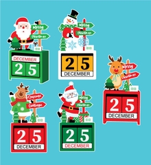 Combo 50 bảng giấy noel (25-12) mix mẫu (5 túi).