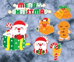 Combo 10 set giấy NOEL M21 (ông già noel hộp quà xanh-gậy -chuông) (5 túi).