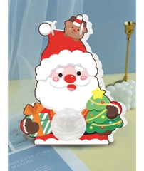Set 5 hộp cầu NOEL -Mẫu ông già noel tay cầm cây thông và hộp quà.