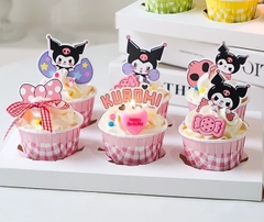 Combo 2 set giấy Kuromi (4 kuromi và Nơ hồng).