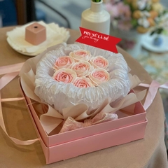 Set 60 thẻ giấy Phụ nữ là để yêu thương (màu đỏ) -hình chữ nhật dài nhọn 2 đầu.