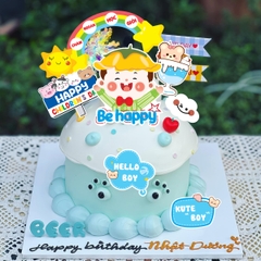 MUA 1 TẶNG 1 - Combo 2 sét giấy (1-6) - Bé  TRAI Happy + cầu vồng chăm ngoan học giỏi.
