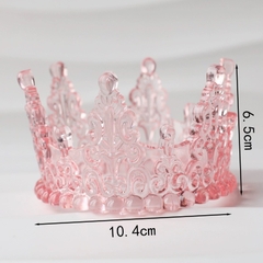 Vương miện nhựa - TRONG HỒNG đk 10.5cm.