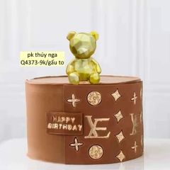 Gấu nhựa ngồi size to  - màu vàng.