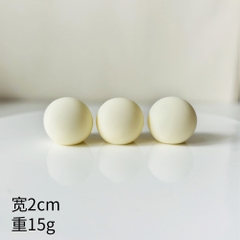 Set 3 quả bóng nhựa dẻo size nhỏ 2cm -MÀU KEM.