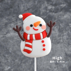 Tượng dựa dẻo -người tuyết đội mũ đỏ (NOEL).