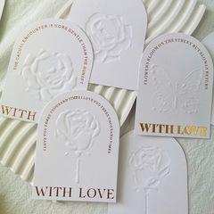 Set 5 bảng giấy WITH LOVE hình vòm-MÀU TRẮNG (kt 8cmx 11cm)9181.