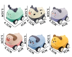 Set 6 ô tô động vật hoạt hình dễ thương (nhựa đẹp).