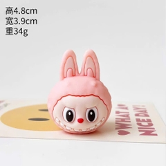 Tượng silicon 3D - Labubu HỒNG NHẠT.