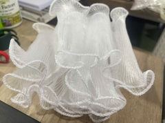 Voan thành bánh loại 1 bóng, sóng đẹp 14cm x 2m -TRẮNG.