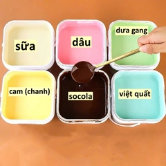 Paste socola phủ mặt bánh không cần làm nóng (hũ 1kg)-vị VIỆT QUẤT (MÀU XANH DƯƠNG).