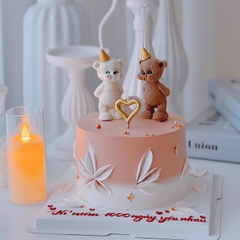Vỉ nến 3 chi tiết ngôi sao và trái tim-VÀNG.