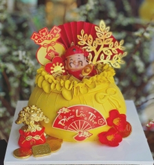 Combo 2 set giấy tết -quạt và câu đối.