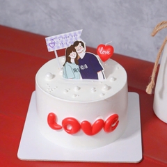 Chữ silicon-LOVE đỏ (size TO 4cm).