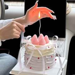 Nến hình quả dâu-HỒNG.