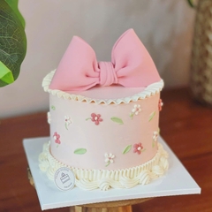 Nơ đất nặn Chiều dài 12,5cm cao 7cm-MÀU HỒNG.