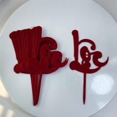 Set 10 mica chữ LỘC -ĐỎ.