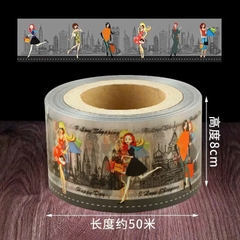 Thành bánh 8cm-cô gái thời trang.
