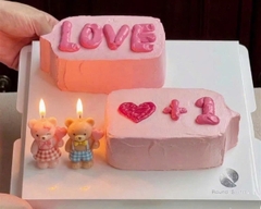 Vỉ 3 cây nến-GẤU NỮ (váy hồng) kt 4cm.