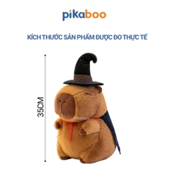 Gấu bông Capybara cao cấp Pikaboo, gấu Giáng Sinh, vải co giãn mềm mịn, bông tinh khiết