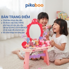 Đồ chơi bàn trang điểm Pikaboo cho bé vui chơi nhập vai sáng tạo, chất liệu nhựa an toàn