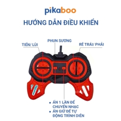 Ô tô điều khiển từ xa phun sương có đèn Pikaboo , đồ chơi bé trai kiểu dáng thể thao nhạc sôi động