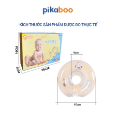Phao cổ cho bé Pikaboo dùng cùng phao chậu, bồn tắm cho bé 0-12 tháng tắm tập bơi vận động thư giãn