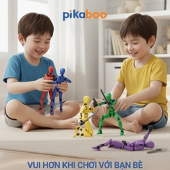 Đồ chơi lắp ráp mô hình 3D Robot Pikaboo, mô hình có khớp linh hoạt cho bé thỏa sức sáng tạo