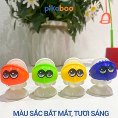 Đồ chơi câu cá và bạch tuộc có nhạc xoay 360 độ cao cấp Pikaboo, đèn sinh động cá bơi tung tăng