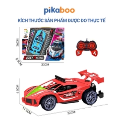 Ô tô điều khiển từ xa phun sương có đèn Pikaboo , đồ chơi bé trai kiểu dáng thể thao nhạc sôi động