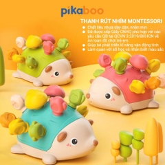Đồ chơi trẻ em cao cấp giáo dục sớm montessori thanh rút nhím Pikaboo giúp bé rèn luyện đa giác quan