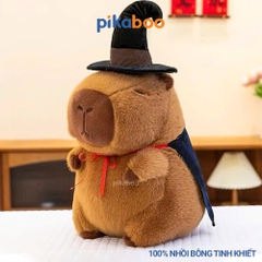 Gấu bông Capybara cao cấp Pikaboo, gấu Giáng Sinh, vải co giãn mềm mịn, bông tinh khiết