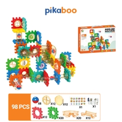 Đồ Chơi Lắp Ghép Thông Minh Ống Trượt Bóng Pikaboo, Xếp Hình Phát Triển Tư Duy Sáng Tạo Cho Bé