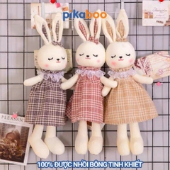 Gấu bông Thỏ mặc váy 50cm cao cấp Pikaboo, thú nhồi bông thỏ dễ thương mềm mại an toàn cho da bé
