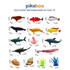 Đồ chơi con vật Pikaboo, mô hình động vật cho bé nhận biết con vật ở tuổi mầm non, chất liệu an toàn